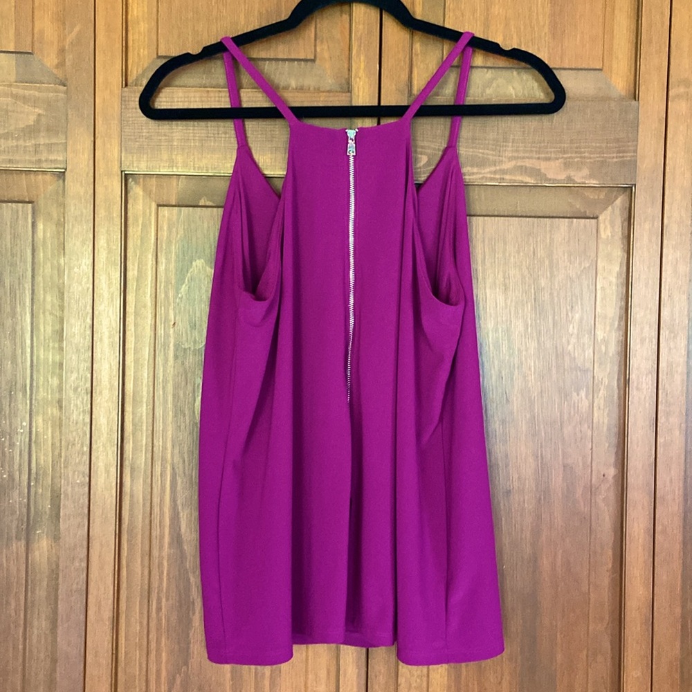 5/$40 Sale Bar III Pink and Purple Camisole Cut Out Tank Top~Md~Zip Up Back - Picture 8 of 9
